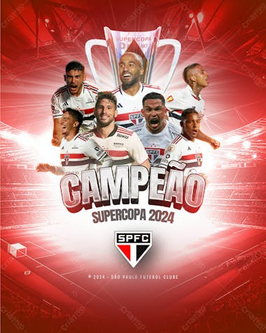 Social media são paulo campeão supercopa 2024