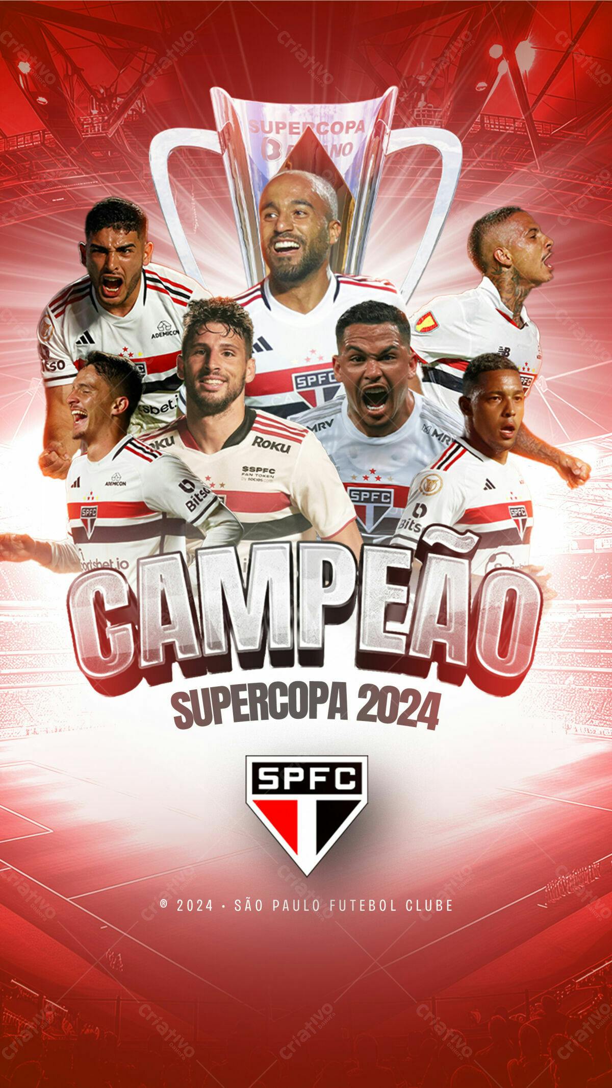Poster Supercopa 2024 São Paulo FC PSD Editável