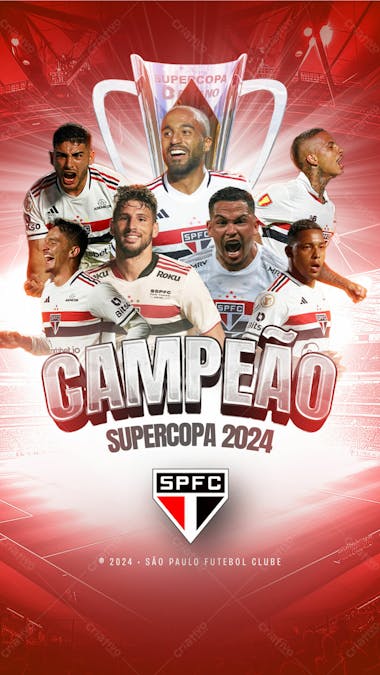 Story são paulo campeão supercopa 2024