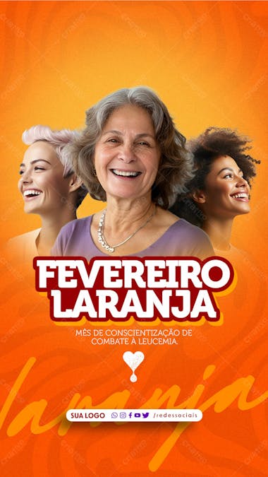 Story fevereiro laranja mulheres