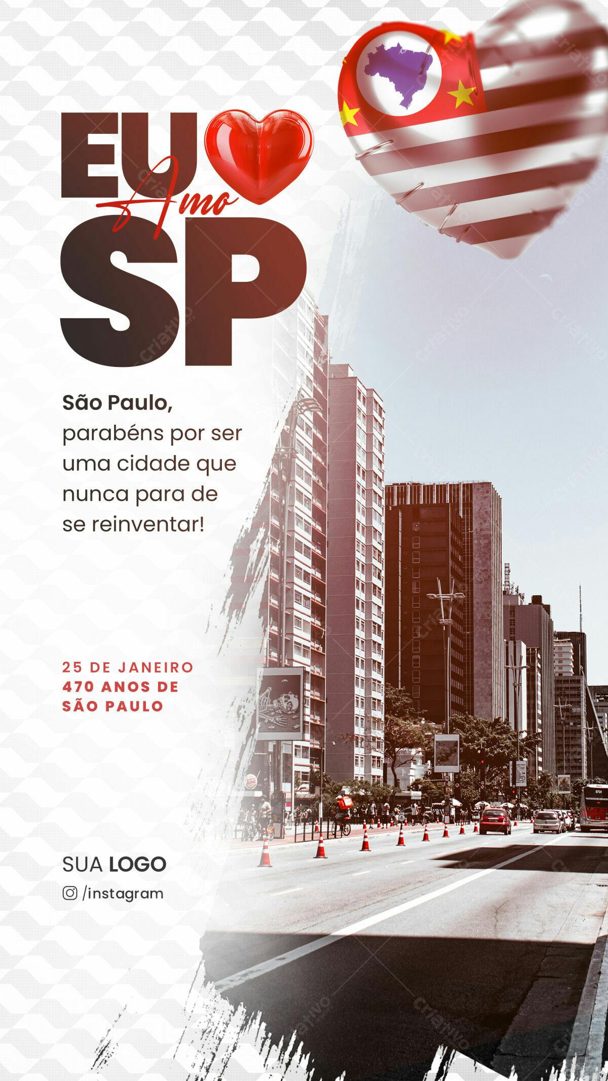 Flyer 470 Anos de São Paulo PSD Editável