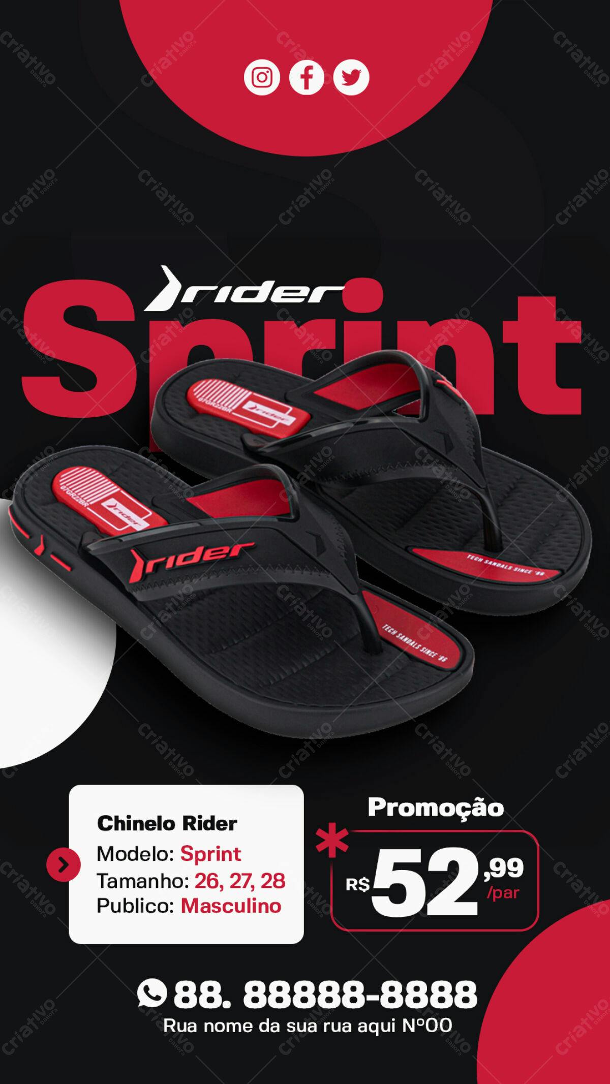 Flyer Chinelo Rider PSD Editável