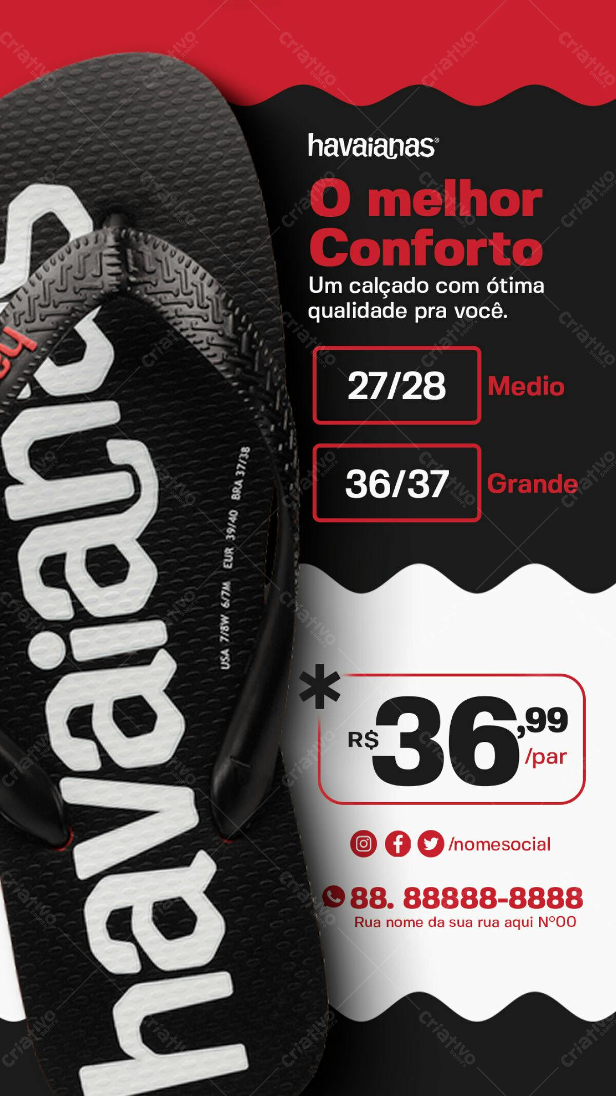 Flyer Havaianas PSD Editável