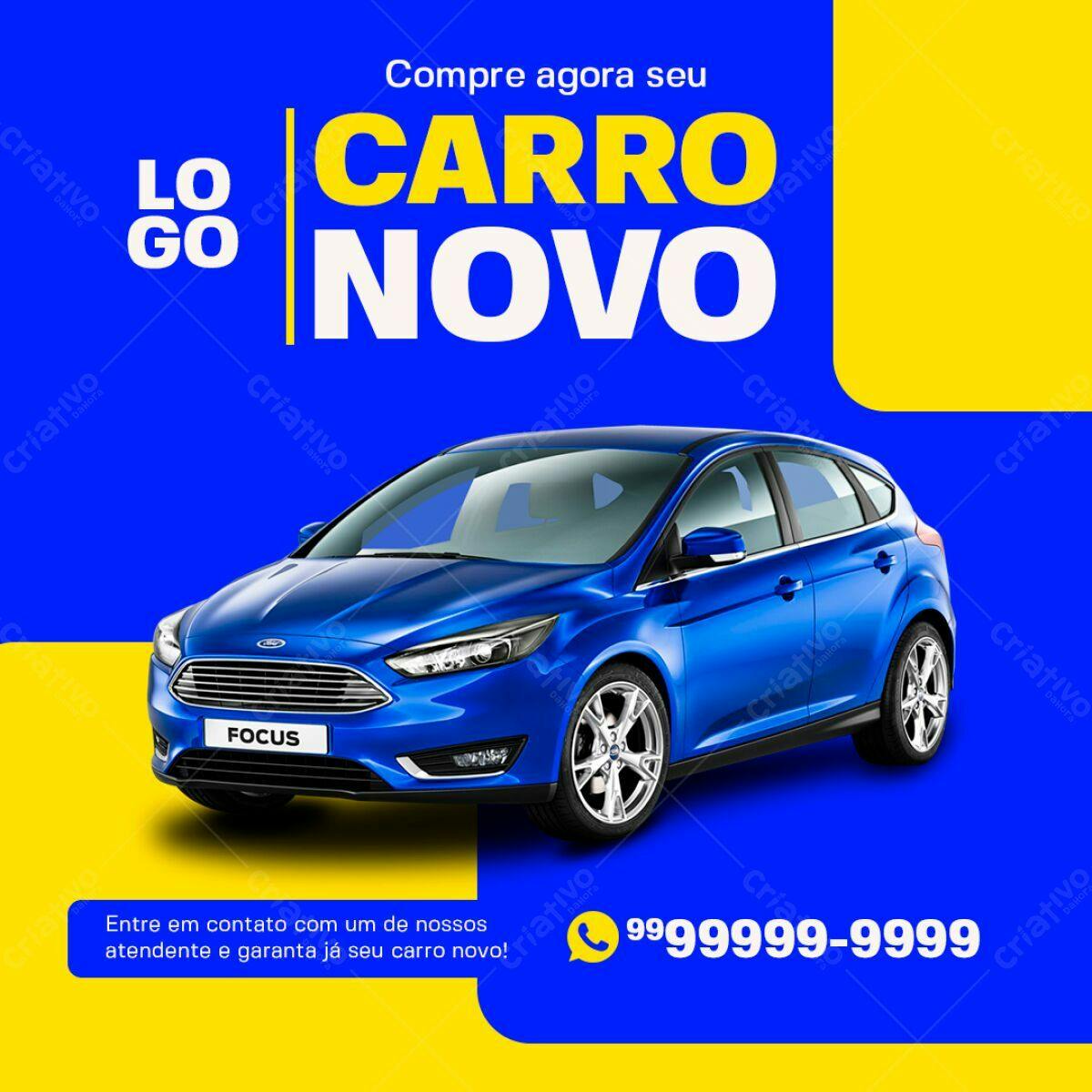 Postagem Carro Novo PSD Editável