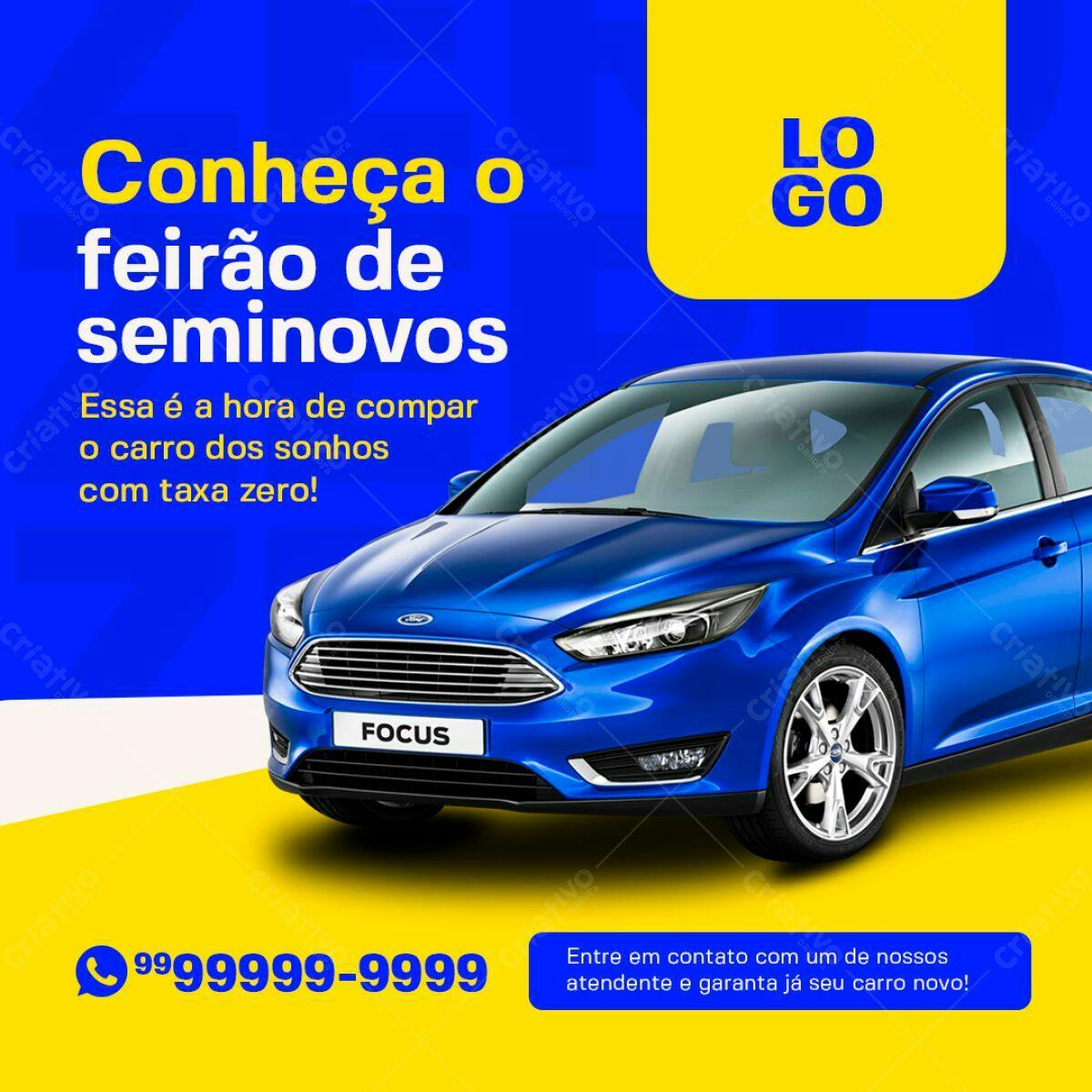 Flyer Feirão de Seminovos PSD Editável