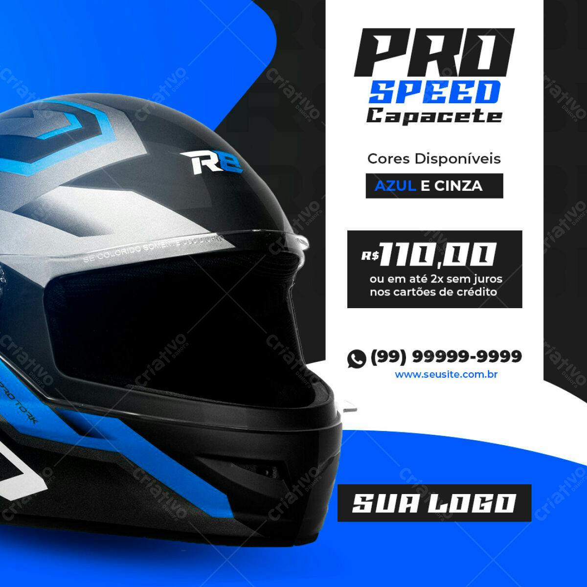 Flyer Capacete PRO Speed PSD Editável