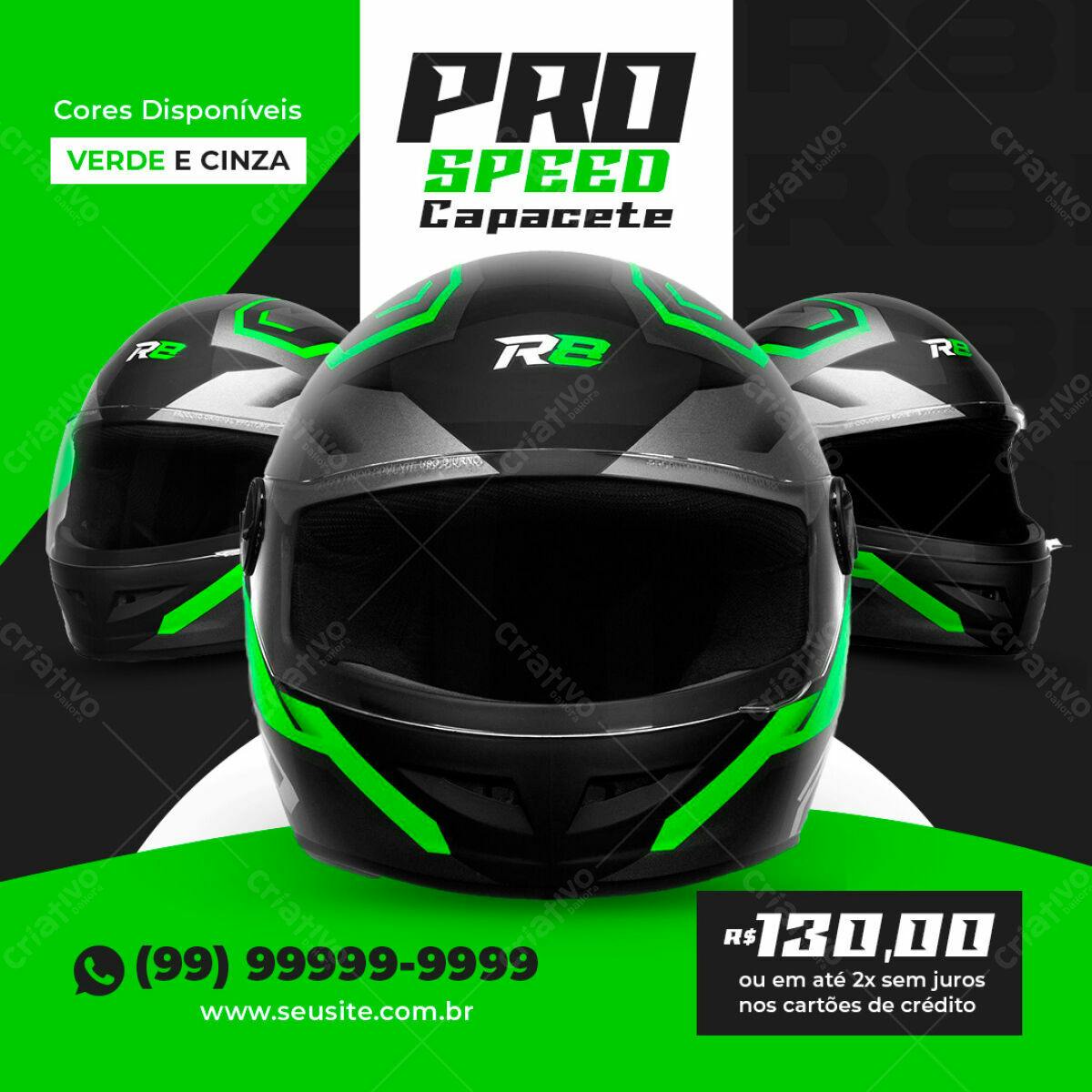 PSD anúncio Capacete PRO Speed PSD Editável