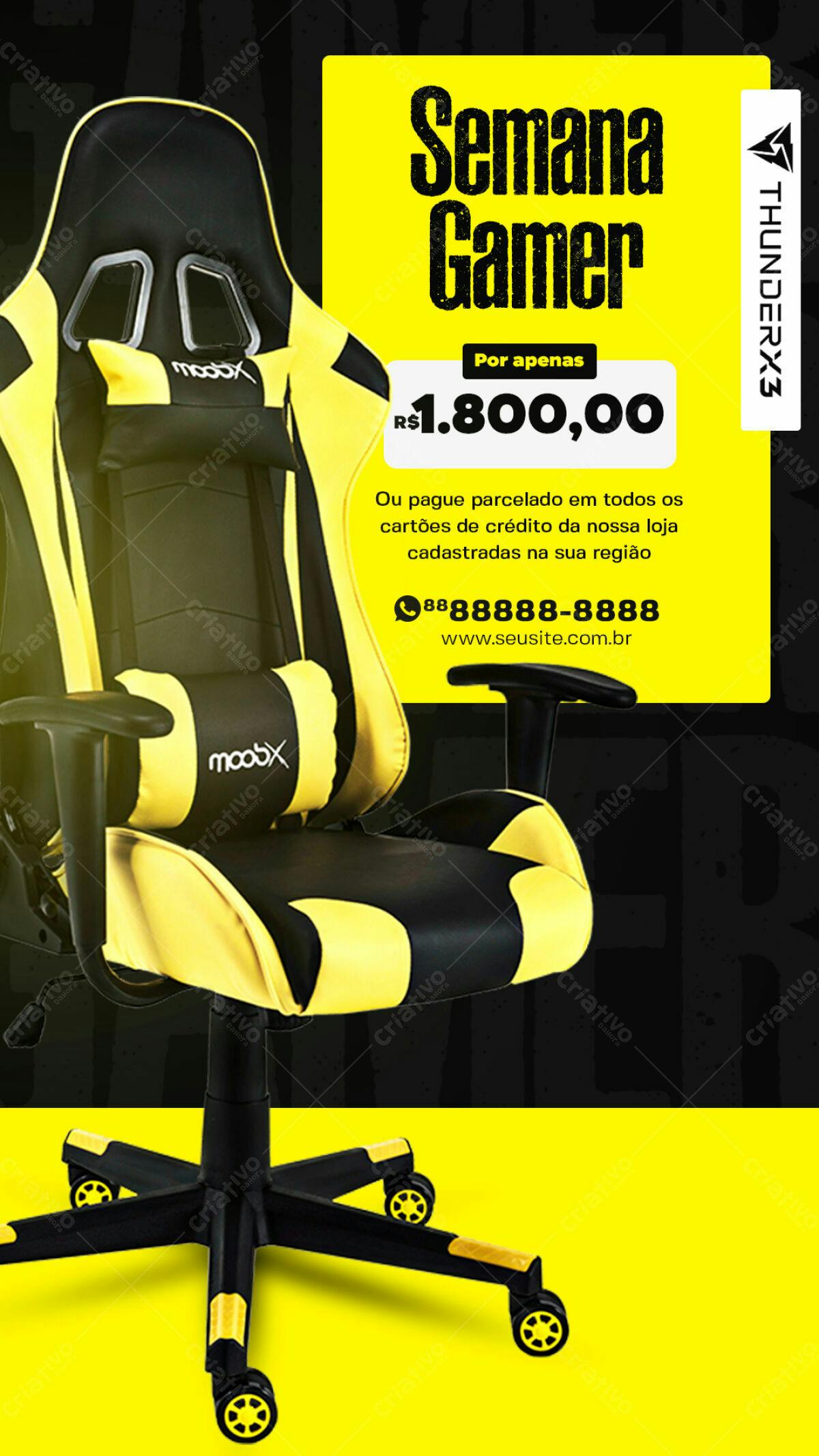 Flyer Semana Gamer PSD Editável