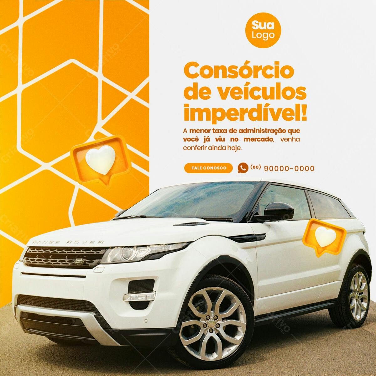 Anúncio Consórcio de Veículos PSD Editável