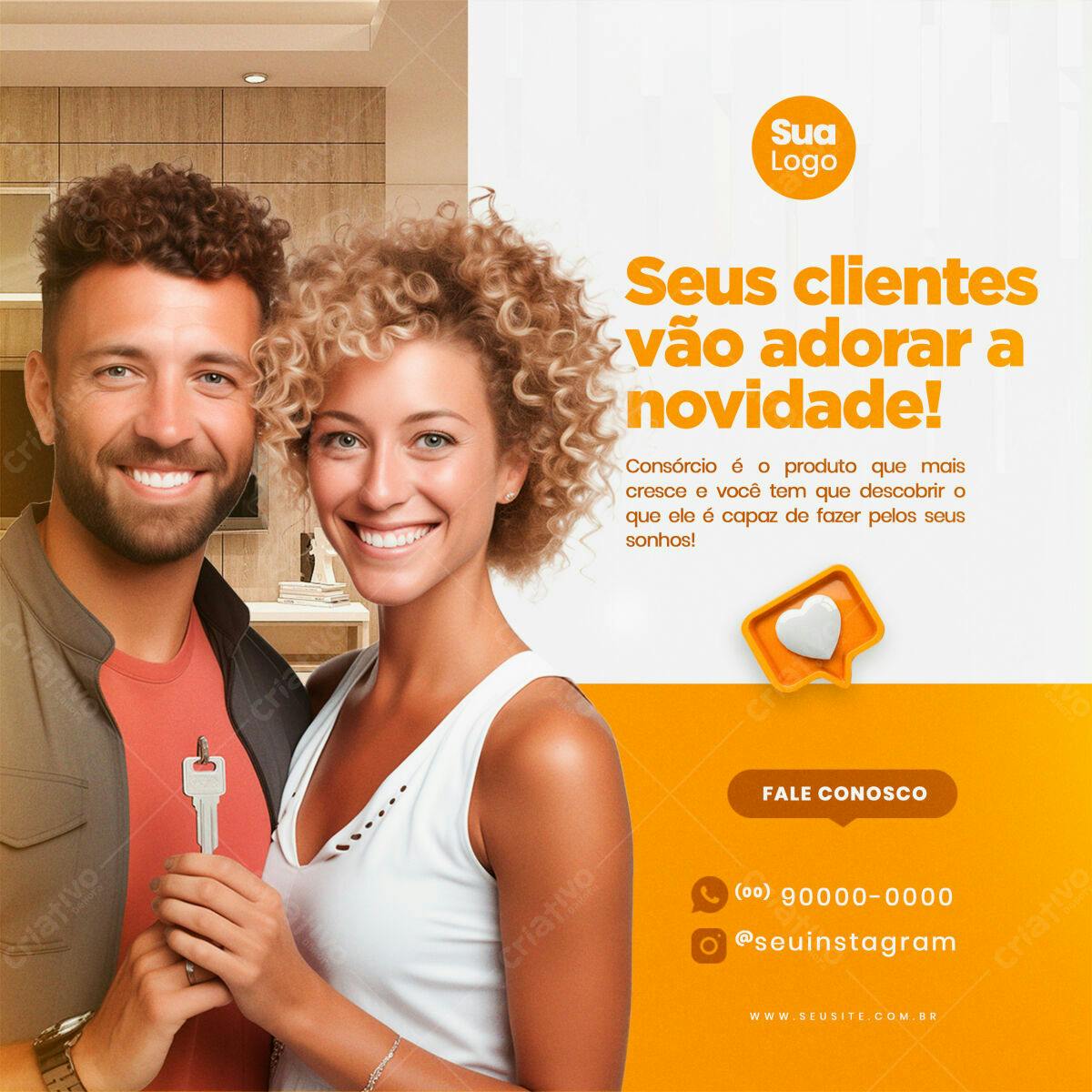 Postagem Instagram Consórcio PSD Editável