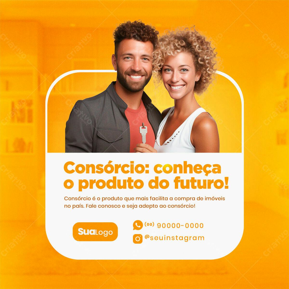 Postagem Instagram Consórcio Imobiliário PSD Editável
