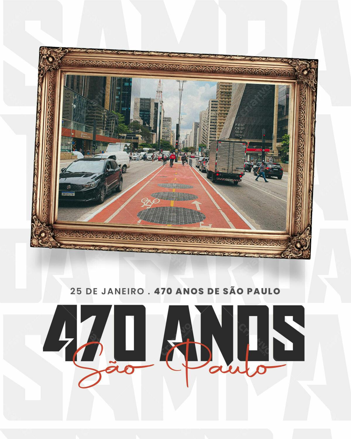 Flyer 470 Anos de São Paulo PSD Editável