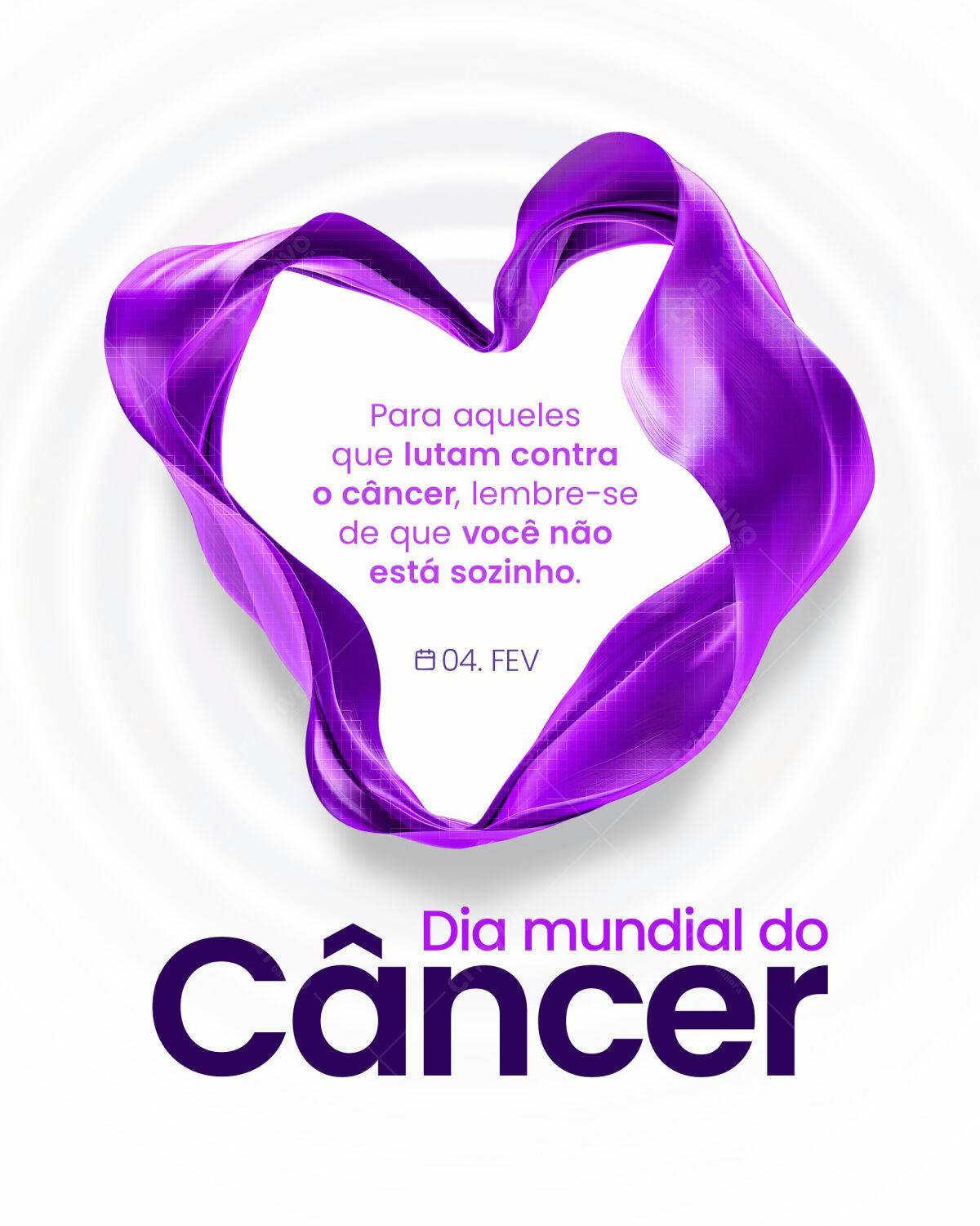Flyer Dia Mundial do Câncer PSD Editável