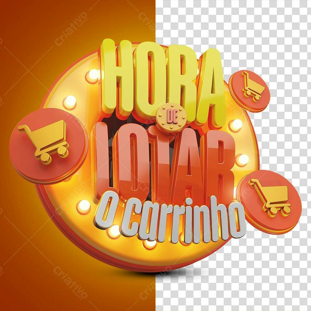 Banner Promoção Hora de Lotar o Carrinho PNG com fundo transparente