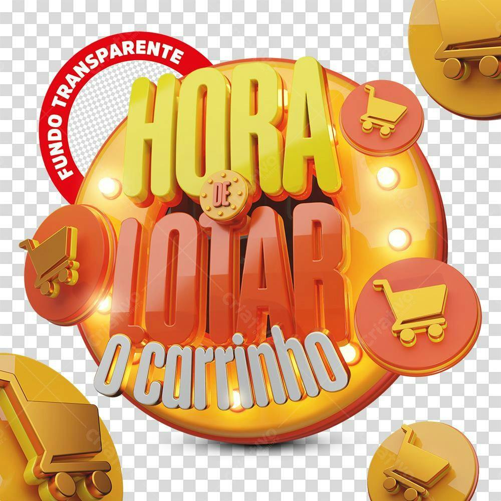 Banner Promoção Hora de Lotar o Carrinho PNG com fundo transparente
