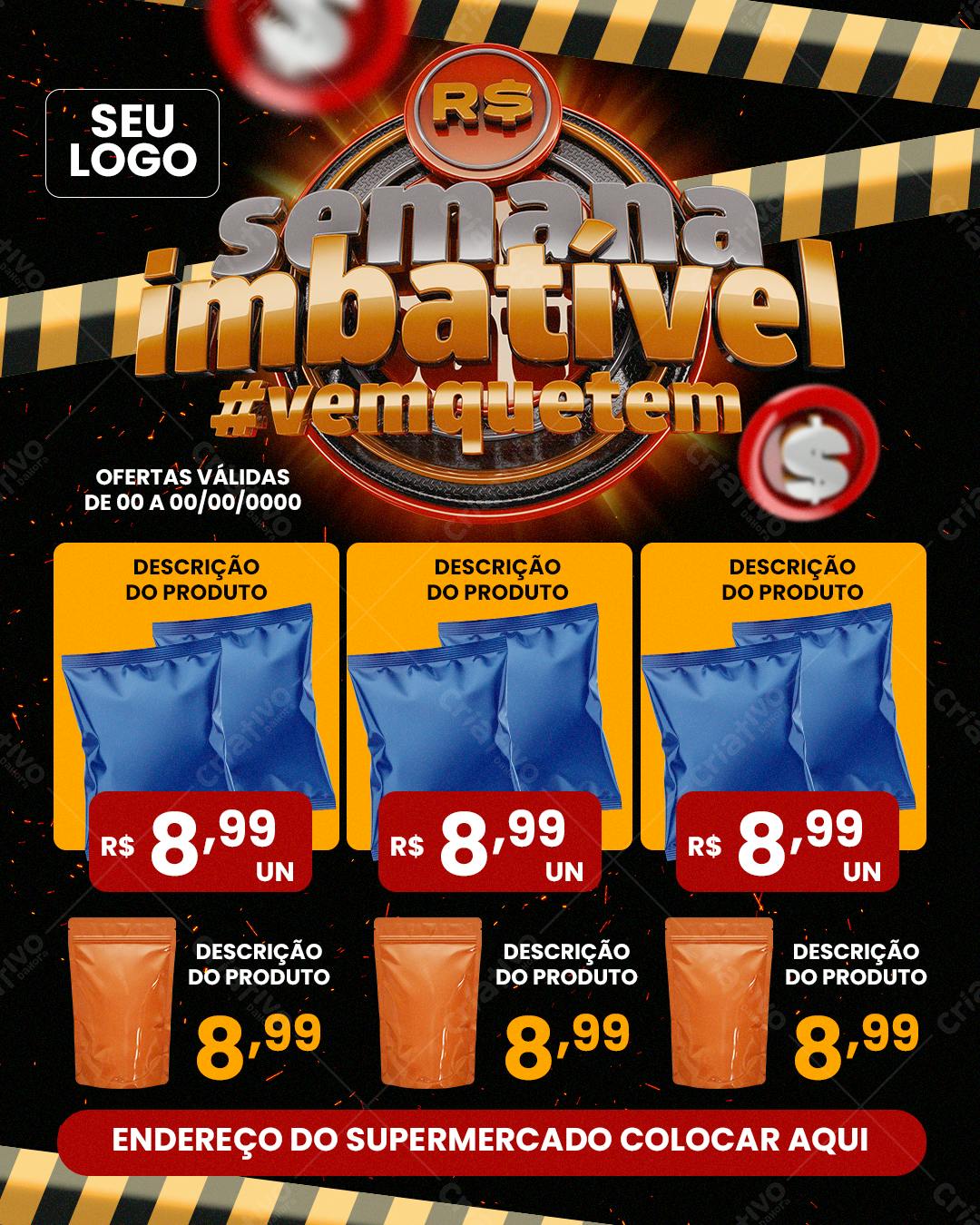 Flyer Semana Imbatível PSD Editável