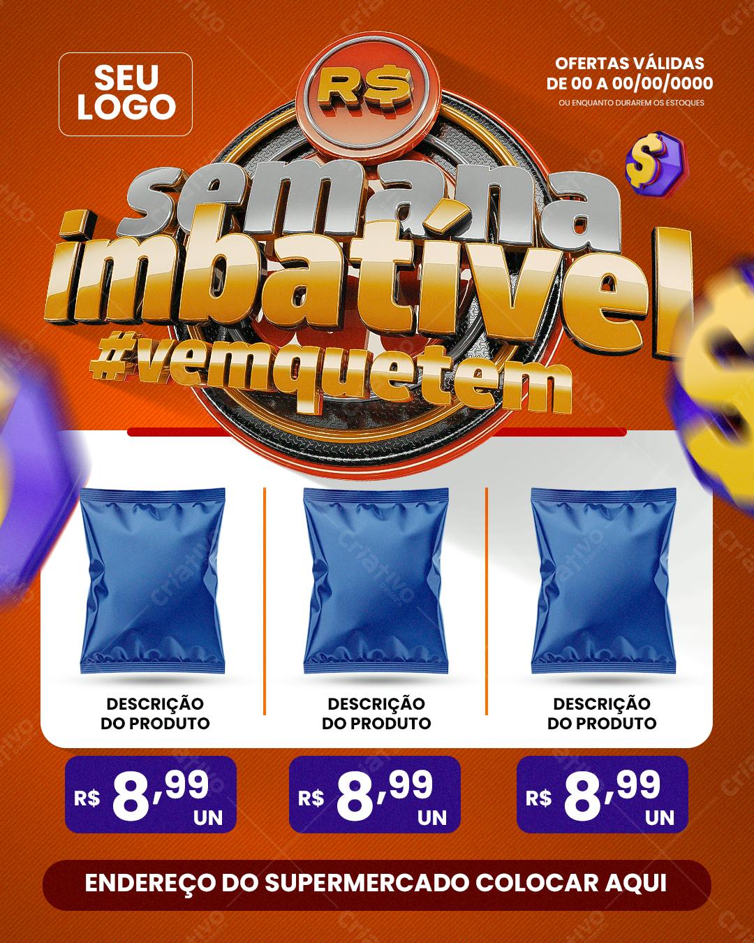 Flyer Semana Imbatível PSD Editável