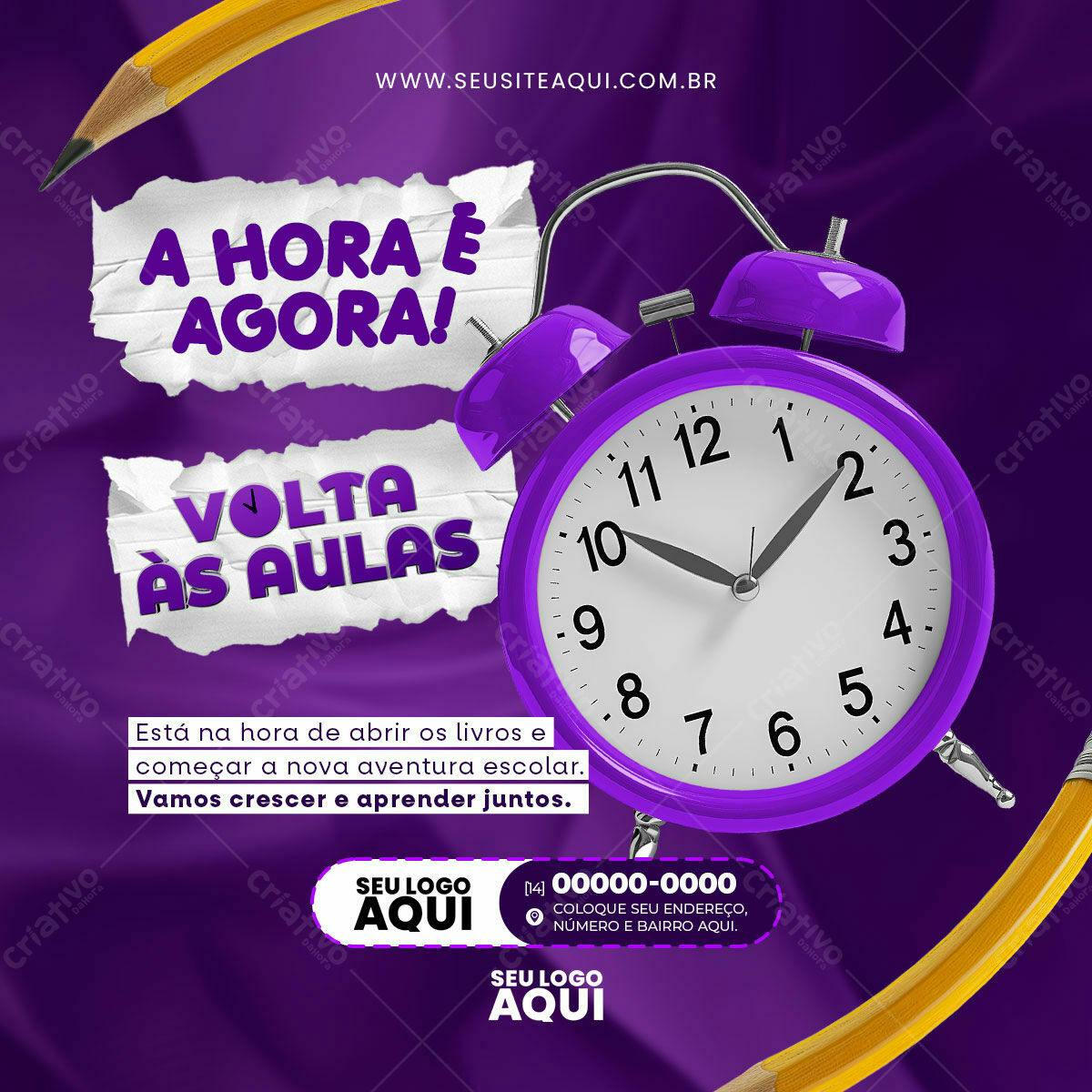 Flyer Volta às Aulas PSD Editável