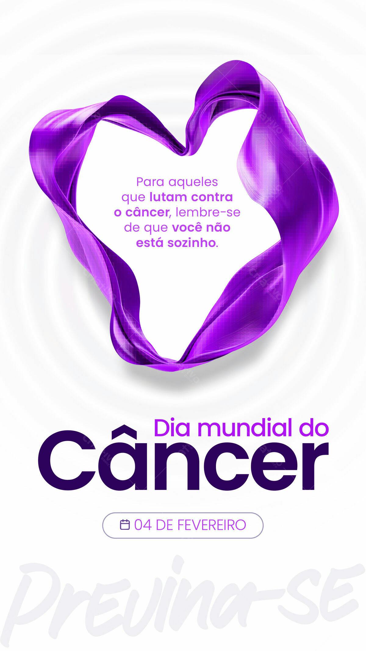 Flyer Dia Mundial do Câncer PSD Editável