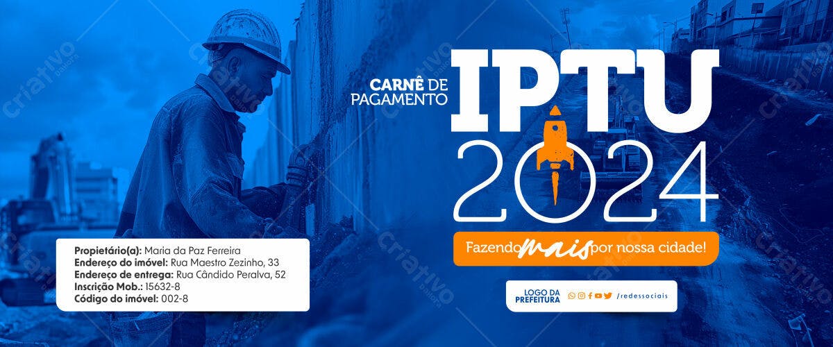 Banner IPTU 2024 PSD Editável