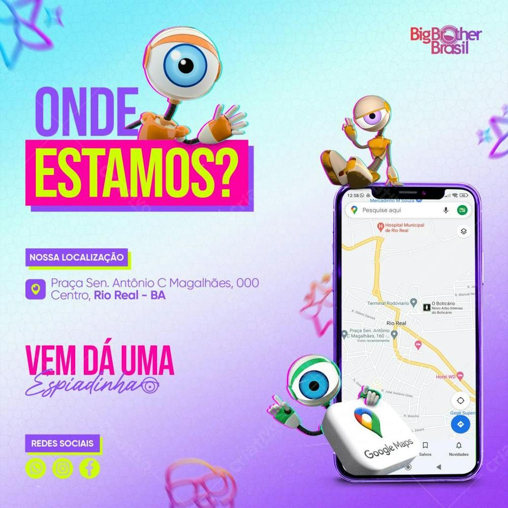 Post Feed Onde Estamos Big Brother Brasil Reality PSD