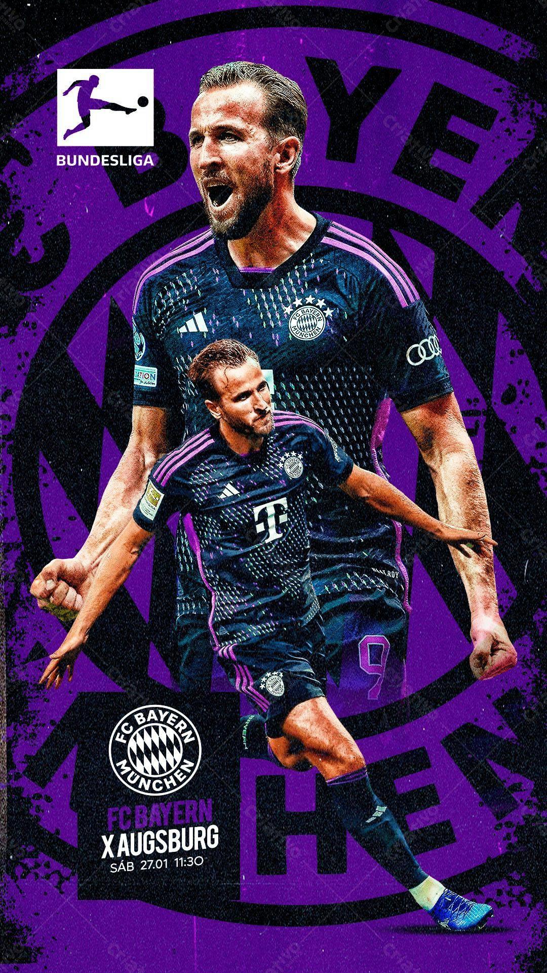 Flyer Bayern x Augsburg PSD Editável