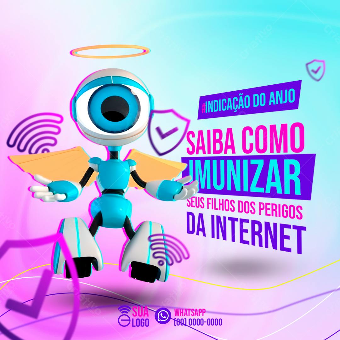 PSD para Segurança Infantil na Internet Editável