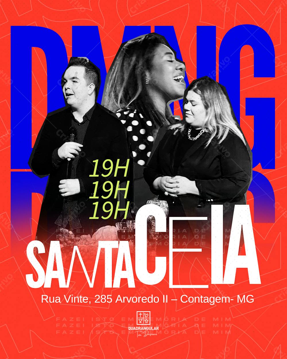 Flyer Canva Culto Santa Ceia Com Foto