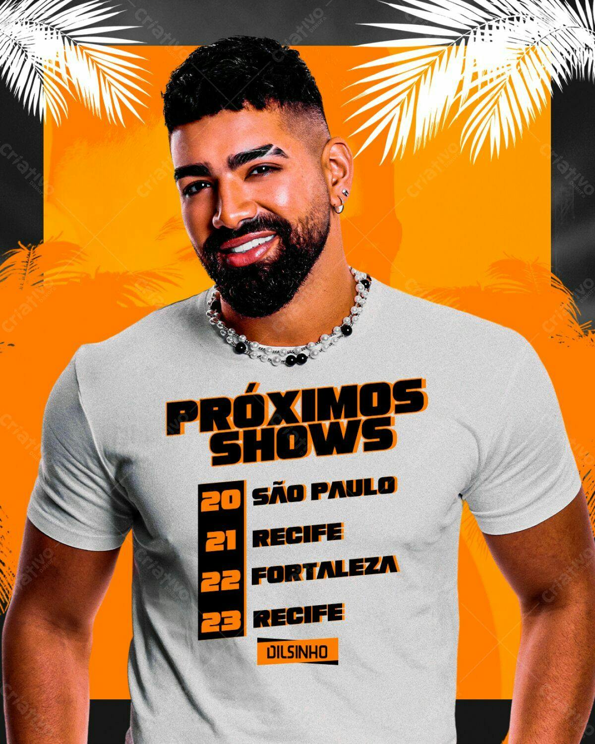 Camiseta Dilsinho Shows PSD Editável