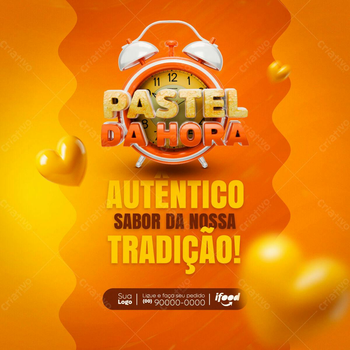 Flyer Pastel da Hora PSD Editável