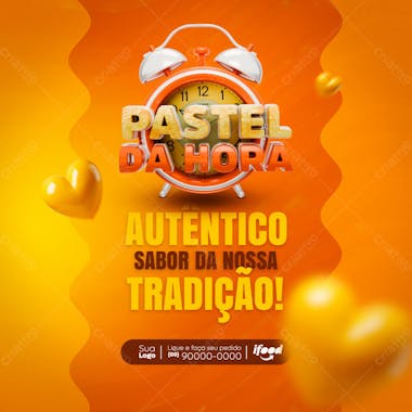 Autêntico sabor da nossa tradição pastelaria pastel social media post