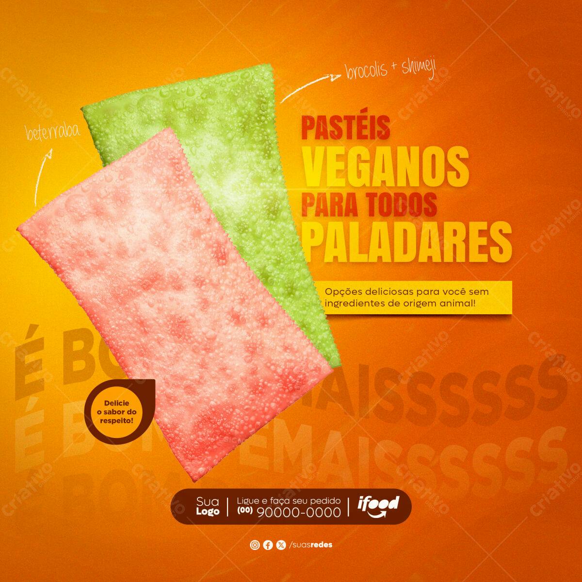 Flyer para Pastelaria Vegana PSD Editável