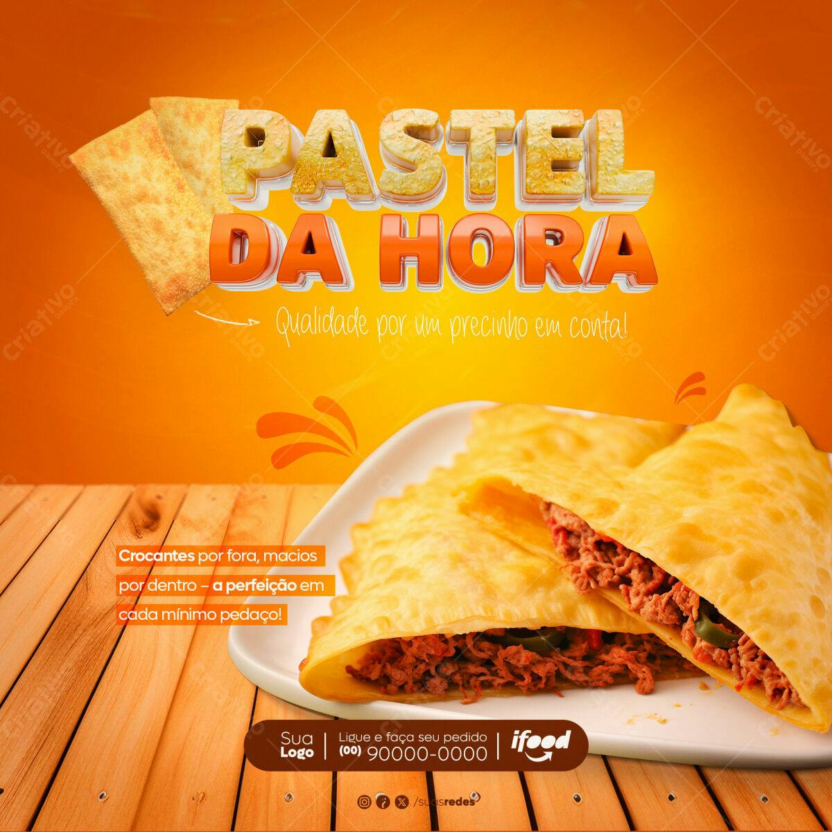 Flyer Pastelaria PSD Editável