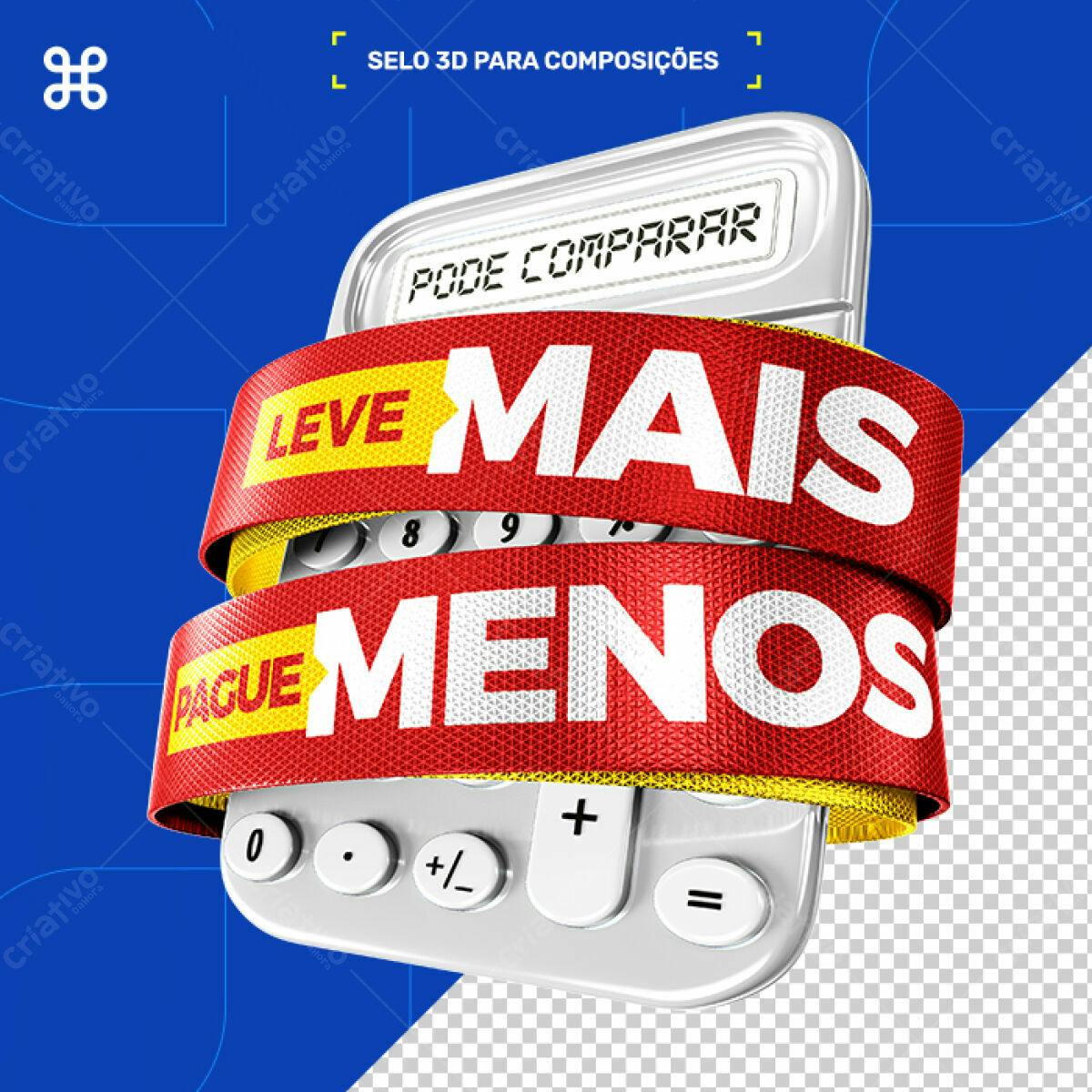 Selo 3D promocional vermelho e amarelo
