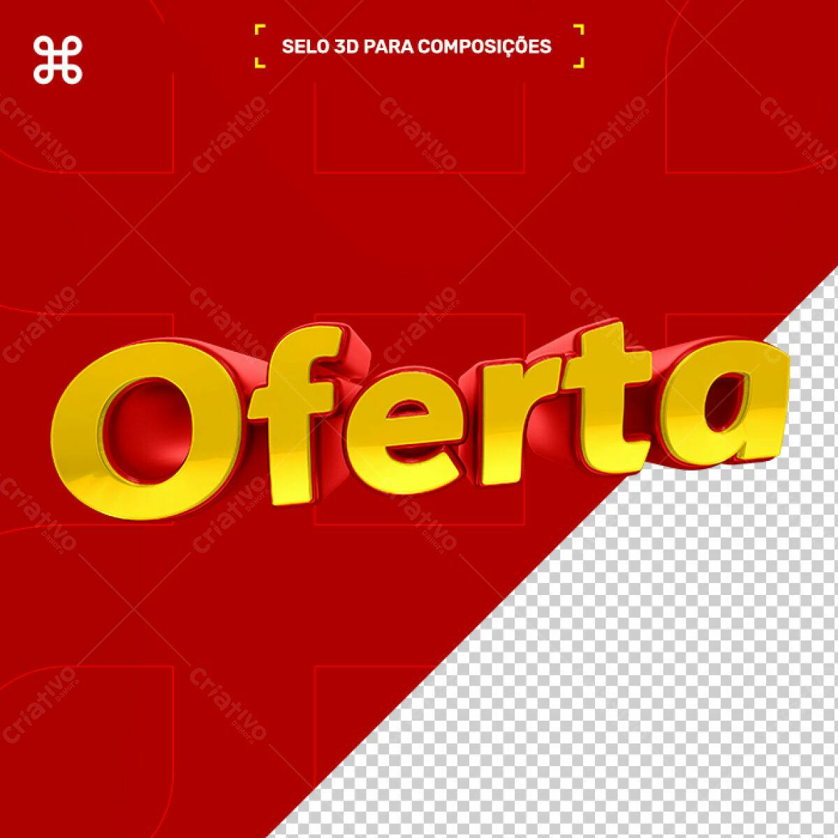 Selo 3D promocional vermelho e dourado