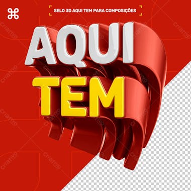 Selo 3d supermercado mercado aqui tem ofertas psd