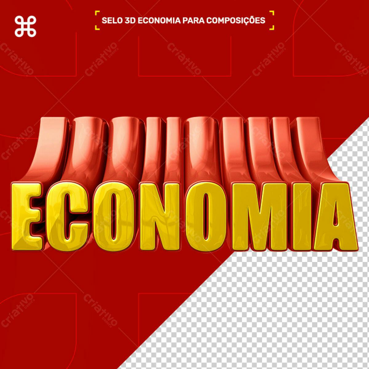 Selo 3D promocional vermelho e dourado metálico