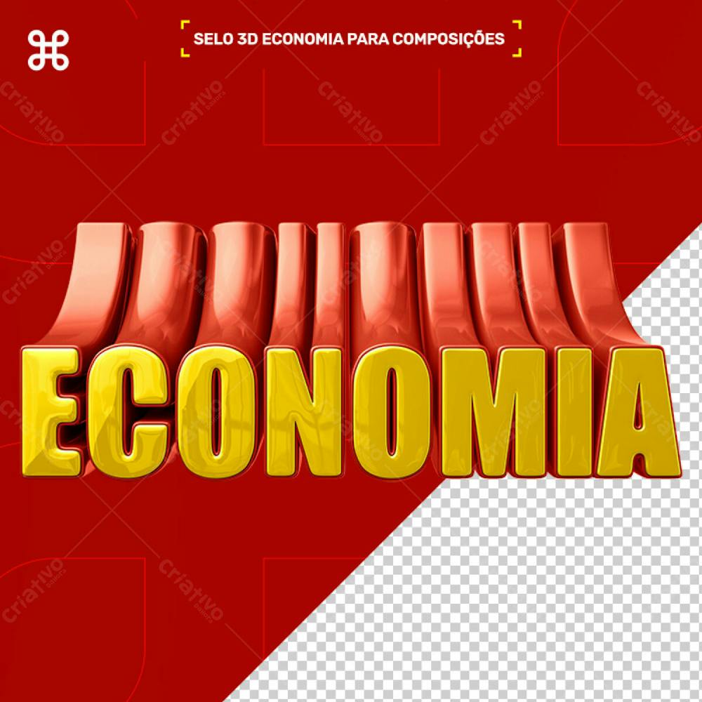 Selo 3D Supermercado Mercado Vermelho Economia Ofertas Psd