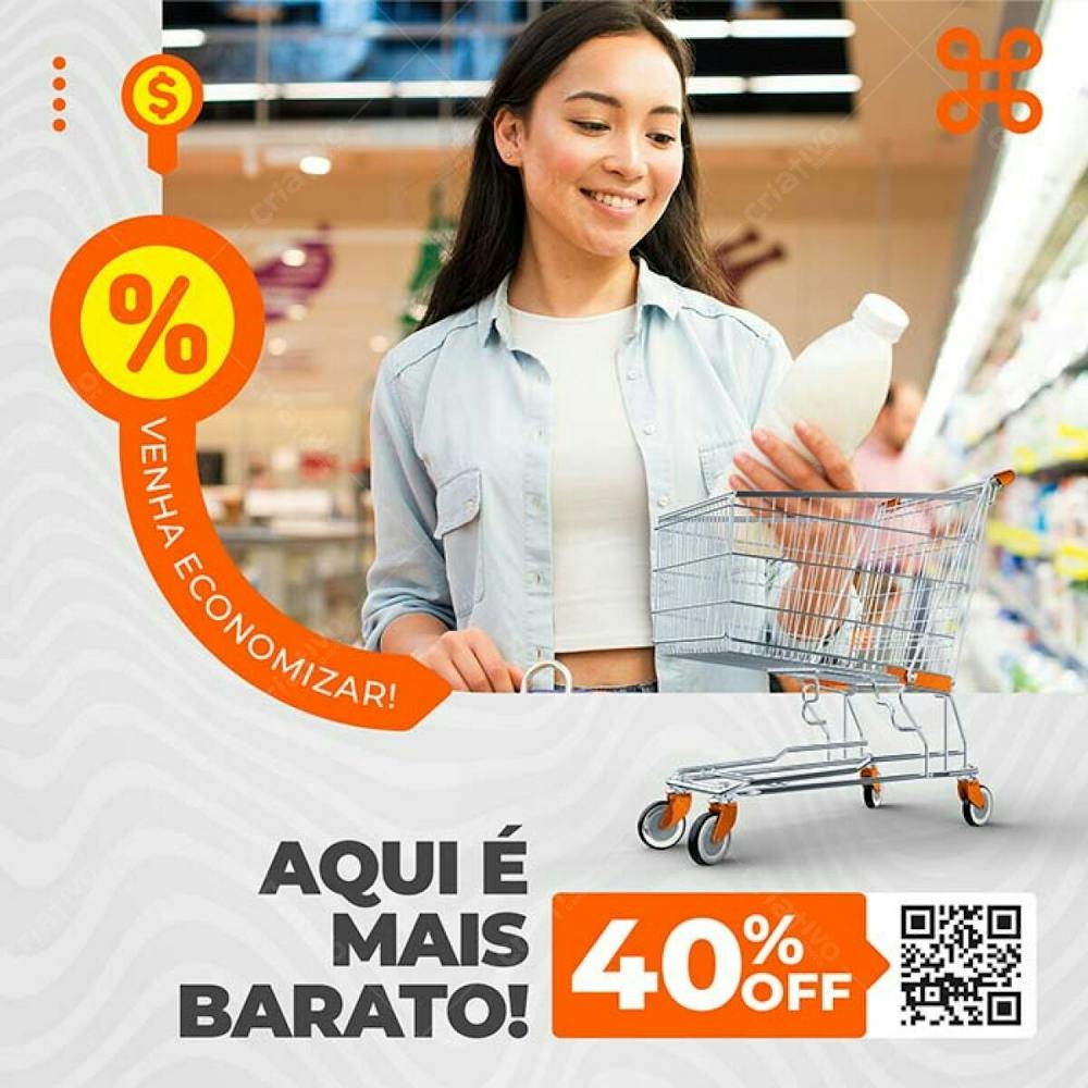 Aqui É Mais Barato Mercado Psd Editável