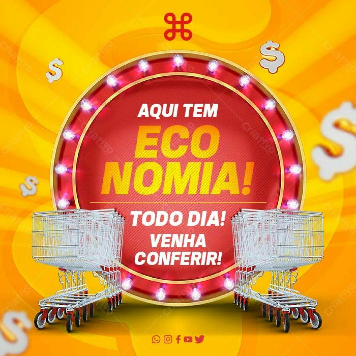 Flyer para Promoção de Economia PSD Editável