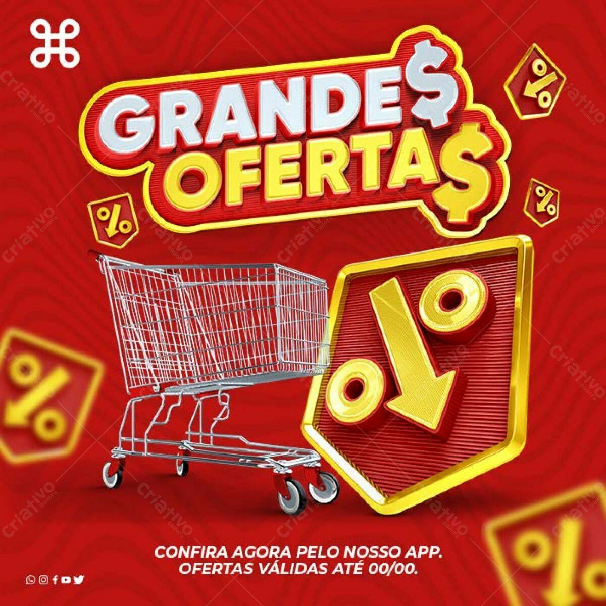 Flyer Grandes Ofertas PSD Editável