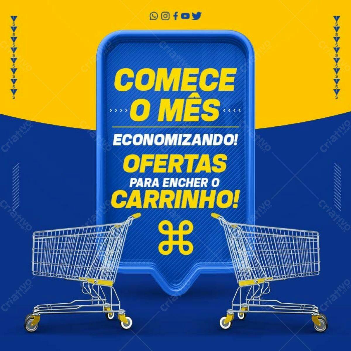 Flyer Ofertas Mensais PSD Editável
