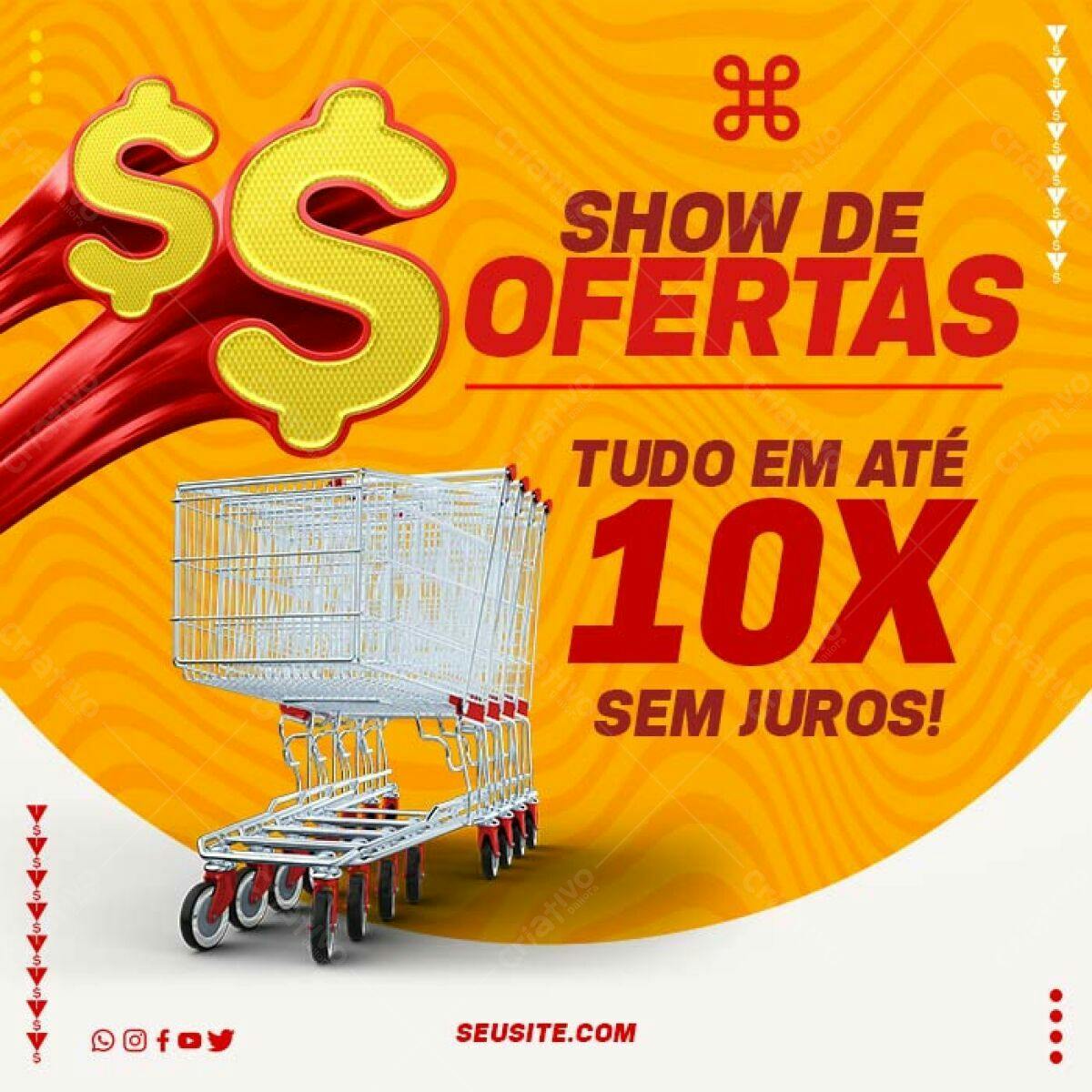Flyer Show de Ofertas PSD Editável