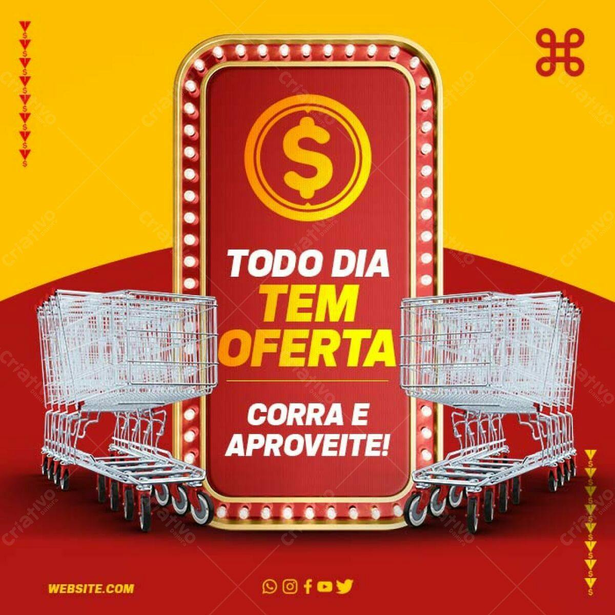 Flyer de Ofertas Diárias PSD Editável