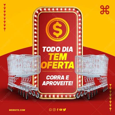Todo Dia Tem Oferta Mercado Psd Editável