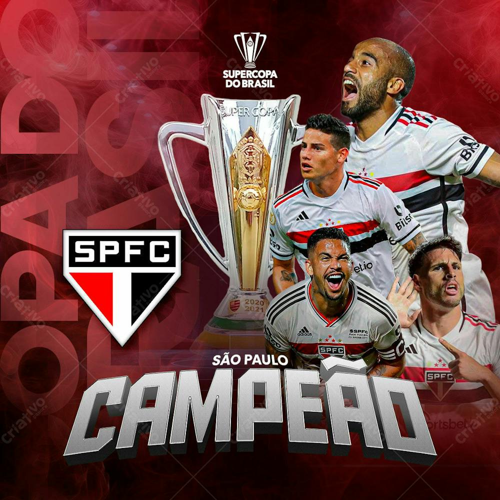 SUPERCOPA | SÃO PAULO CAMPEÃO | FUTEBOL | PSD EDITÁVEL