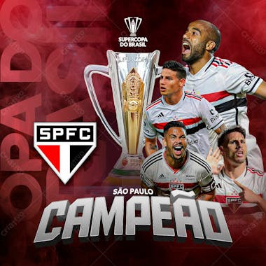 Supercopa | são paulo campeão | futebol | psd editável