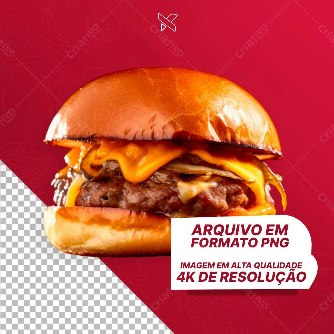 Imagem de hambúrguer PNG com fundo transparente