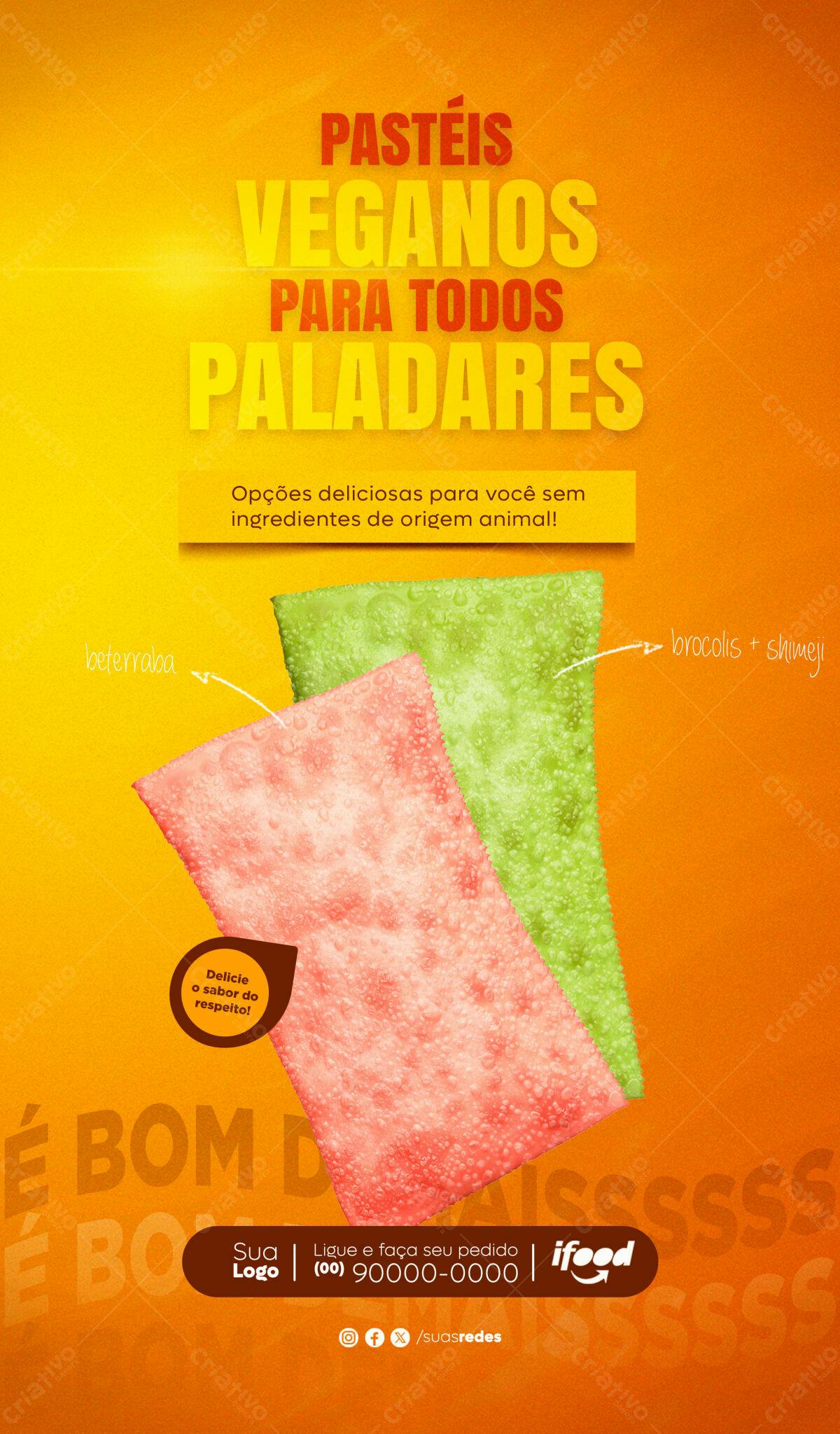 Flyer para Pastel Veganos PSD Editável