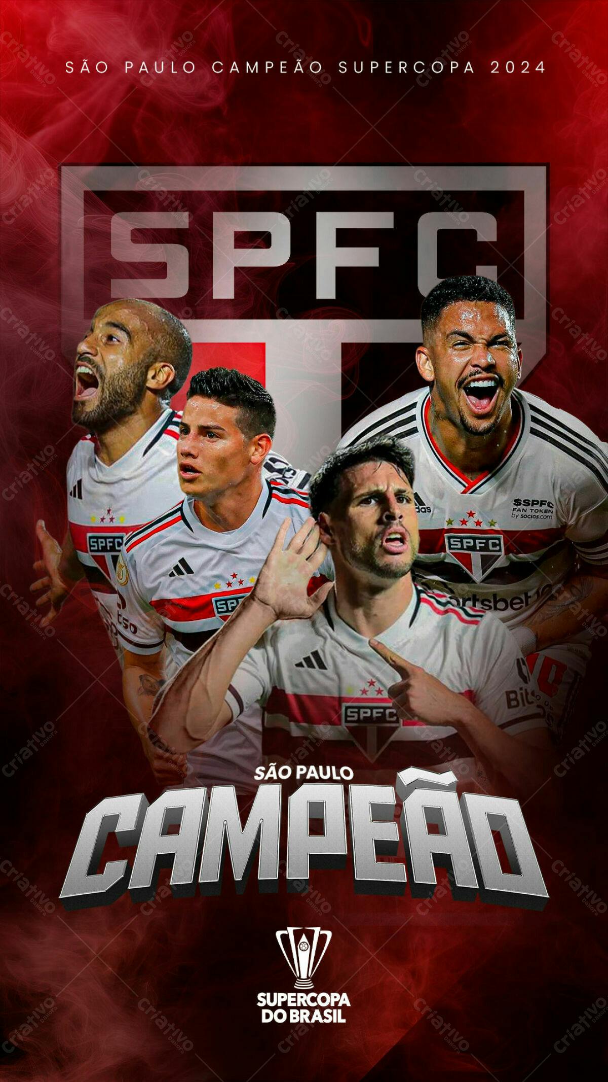 Poster Supercopa São Paulo FC PSD Editável